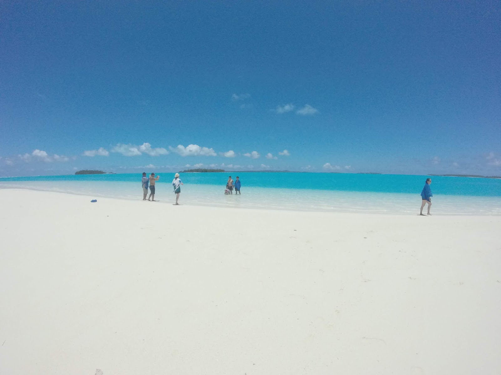 Foto von Aitutaki Sandbank wilde gegend