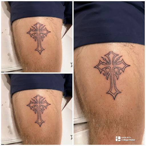 Explore jesus cross tattoo ideas, creative tattoo ideas in Bloomsburg, available at Tuccis Tattoo & Piercings Studio