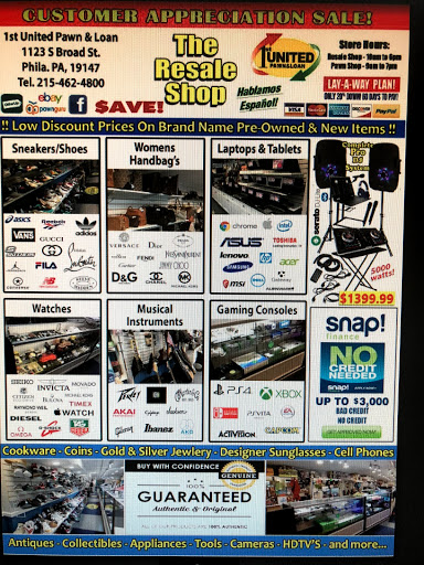 Pawn Shop «1st United Pawn & Loan», reviews and photos, 1123 S Broad St, Philadelphia, PA 19147, USA