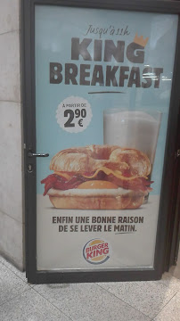 Restauration rapide Burger King à Paris (le menu)