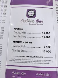 Menu / carte de Sushi's BAR à Margny-lès-Compiègne