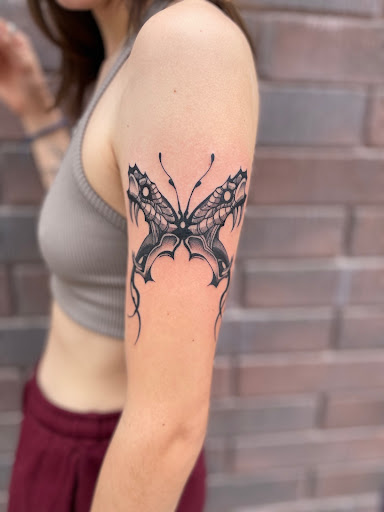 Explore lower arm sleeve tattoo ideas, creative tattoo ideas in Peoria, available at Modern Ink Tattoo