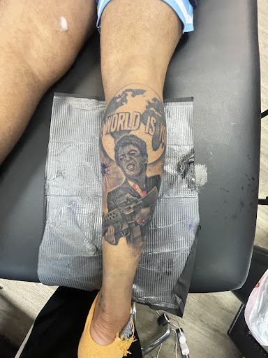 Explore men's behind the ear tattoo ideas, creative tattoo ideas in Clarksville, available at THT Studios