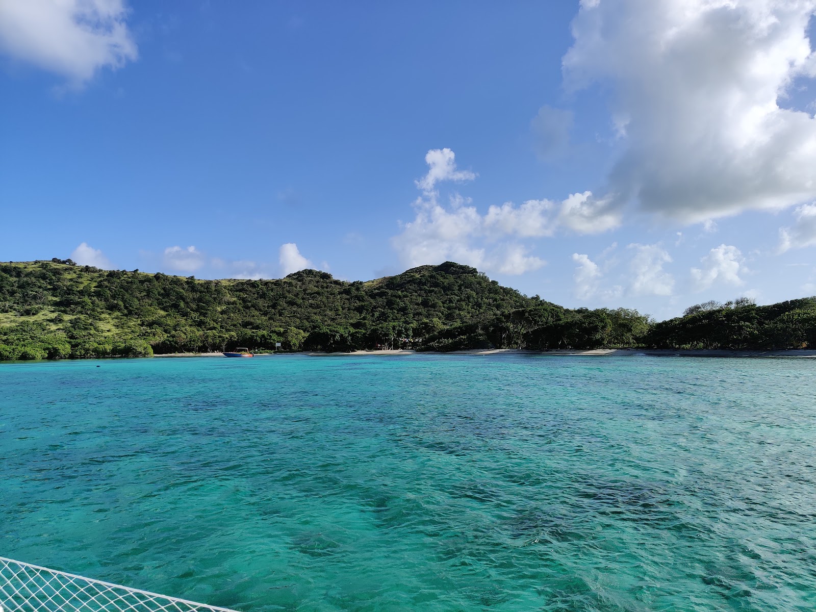Saline Island beach的照片 带有碧绿色纯水表面