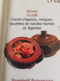 Menu du Kapadokya à Château-Landon