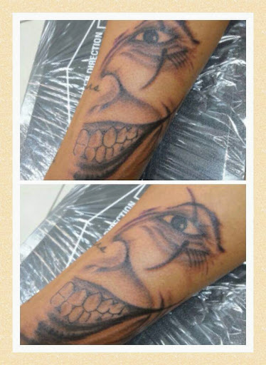 Explore cover up tattoo ideas back, creative tattoo ideas in Elizabethtown, available at Electric Feel Tattoos