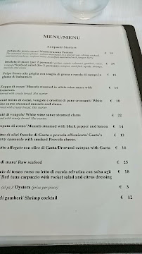Menu du Ristorante La Salute à Gaeta