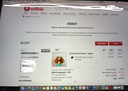 Gift Shop «Edible Arrangements», reviews and photos, 4811 Volunteer Rd, Davie, FL 33330, USA