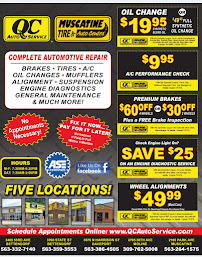 QC Auto Service (Car-X Tire & Auto) - Photo 8 - Car repair in Davenport, IA, Davenport