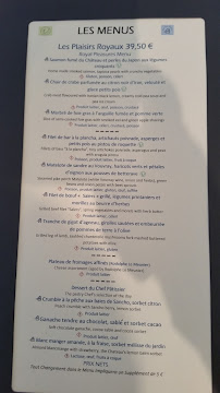 L'Orangerie, restaurant gastronomique du Château de Chenonceau à Chenonceaux menu