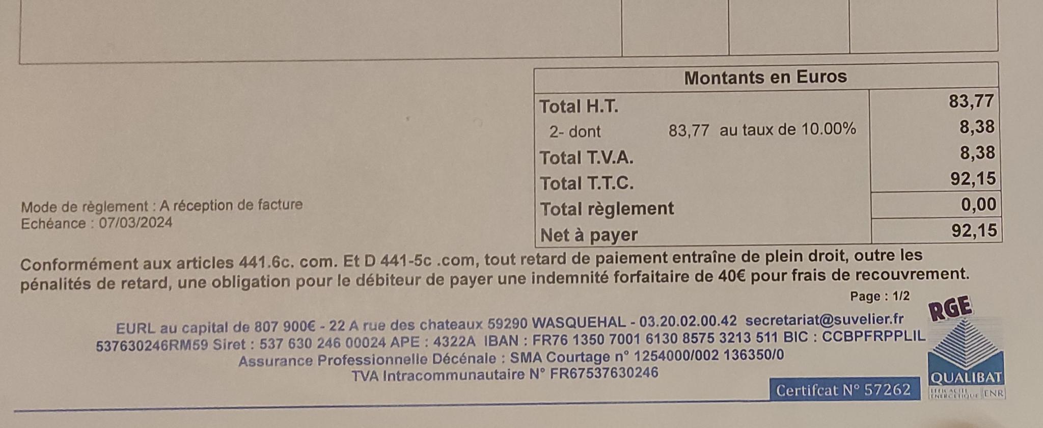 Photo n° 1 de l'avis de B.w fait le 20/02/2024 à 18:55