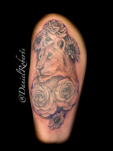 Explore cheetah tattoo ideas, creative tattoo ideas in Belmont, available at Phoenix Tattoo