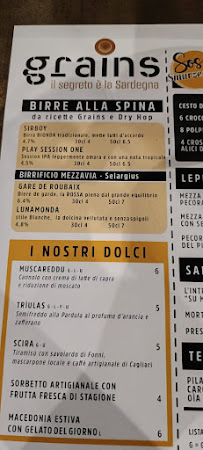 Pizzeria Grains Quartu à Quartu Sant'Elena menu