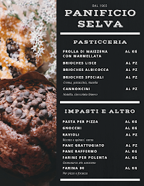 Menu / carte de Panificio Selva à Carlazzo