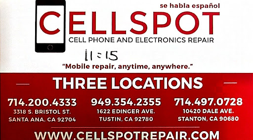 Electronics Repair Shop «Cell Spot Cell Phone Repair», reviews and photos, 1622 Edinger Ave E, Tustin, CA 92780, USA
