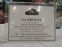 Restaurant La Trincea à Rome (la carte)