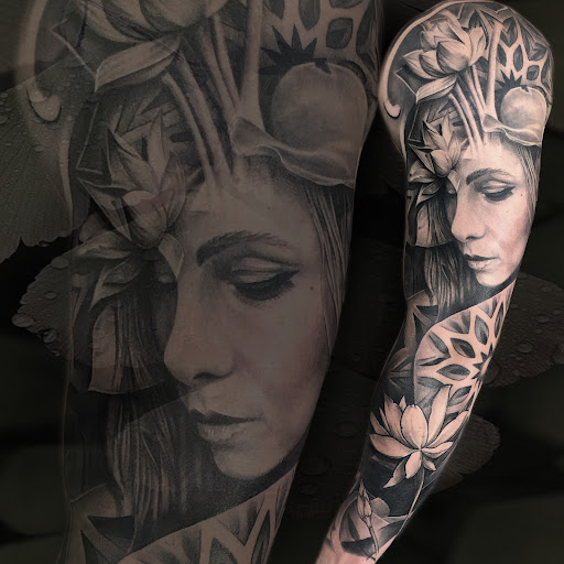 Explore neck name tattoo ideas, creative tattoo ideas in Smyrna, available at Living the Dream Tattoo