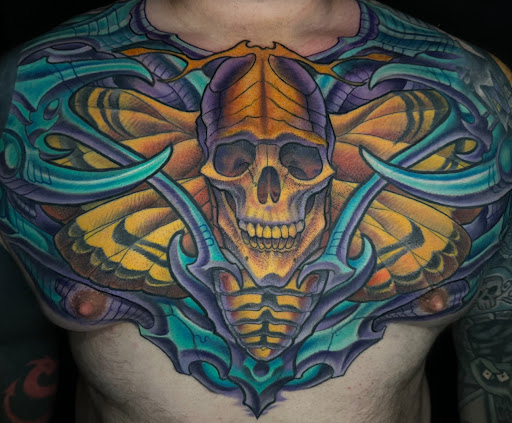 Explore patch sleeve tattoo ideas, creative tattoo ideas in San Diego, available at Remington Tattoo Parlor