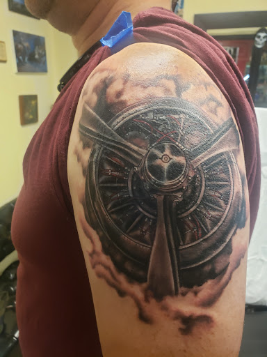 Explore halloweentown tattoo ideas, creative tattoo ideas in Peoria, available at Guerrilla Ink Tattoos