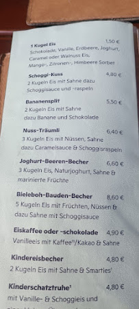 Menu / carte de Naturresort Bieleboh à Beiersdorf