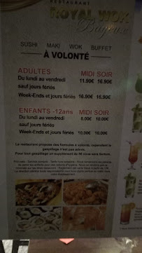 Menu / carte de Aux Délices de Bayeux à Saint-Vigor-le-Grand