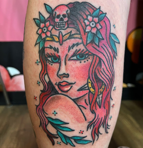 Explore til death tattoo ideas, creative tattoo ideas in Bradley, available at Electric Lady Lounge