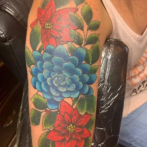 Explore tattoo tribal sleeve ideas, creative tattoo ideas in Savannah, available at REALISTIC TATTOOS BY FRANKIE LAMBOUGH