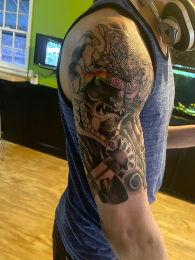 Explore chicano tattoo sleeve ideas, creative tattoo ideas in Durham, available at Twisted Sixs