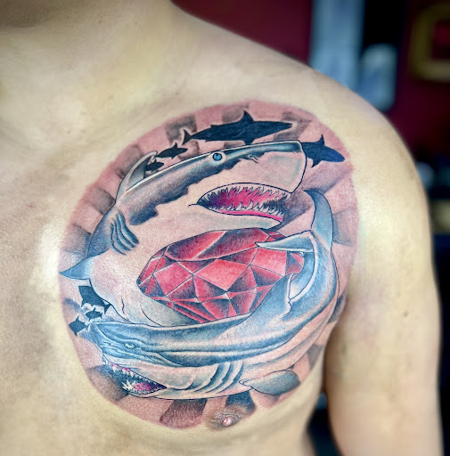 Explore hairline tattoo ideas, creative tattoo ideas in Deerfield Beach, available at Black Rose Tattoo Studio