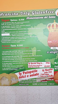 Restauration rapide Arancina à Syracuse (la carte)