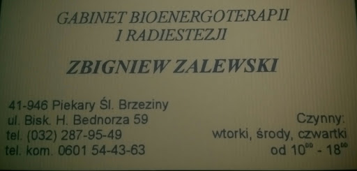 Zalewski Zbigniew. Gabinet bioenergoterapii i radiestezji