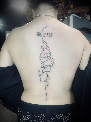 Explore face tattoo ideas for women, creative tattoo ideas in Denison, available at Crossroads Tattoo Studio