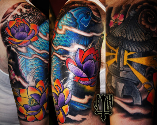 Find tattoo ideas for upper arm men for your next unique tattoo in Silver Spring at Fattys Tattoos & Piercings Silver Spring