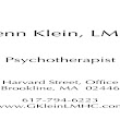 Glenn Klein, LMHC, Psychotherapist