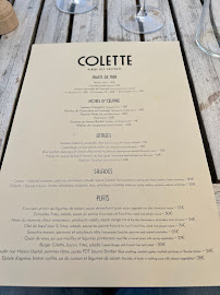 Menu / carte de Colette à Saint-Coulomb