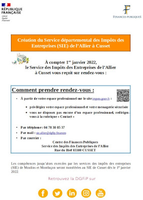 Service des Impôts des Entreprises de l'Allier à Cusset