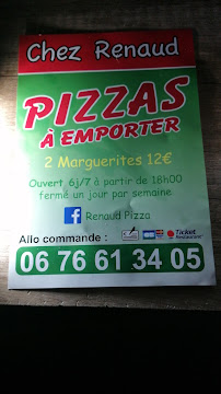 Menu / carte de Renaud pizza à Canet