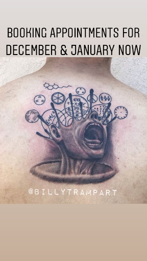 Explore ram tattoo ideas, creative tattoo ideas in Savannah, available at Tramp Art Studios