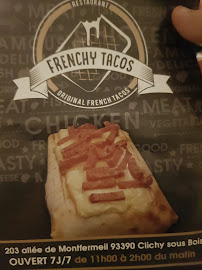 Menu du Frenchy Tacos. à Clichy-sous-Bois