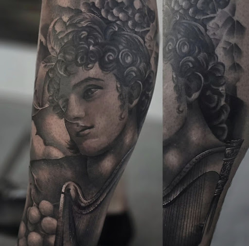 Explore side head tattoo ideas, creative tattoo ideas in Valdosta, available at Acid Ink Tattoos