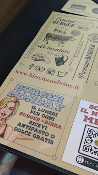 Birretta Wine and Food à Rome menu