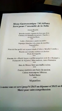 Menu du Auberge du Parc Carola à Ribeauvillé