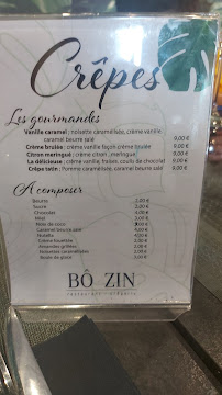 Bô-Zin Restaurant à Guèrande à Guérande menu