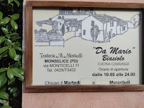 Trattoria Da Mario à Monselice menu