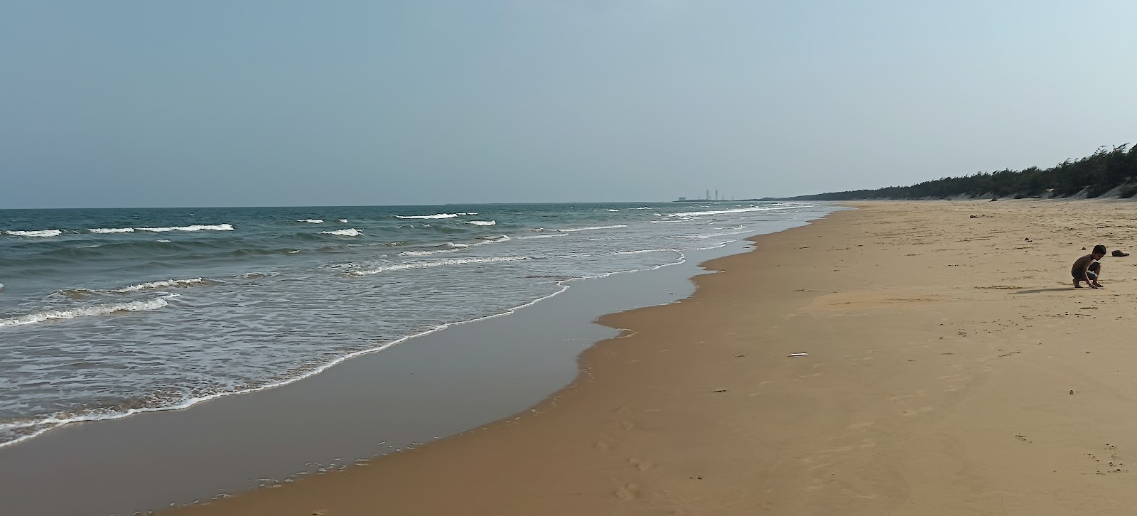 Fotografija Krishnapatnam Beach z dolga ravna obala