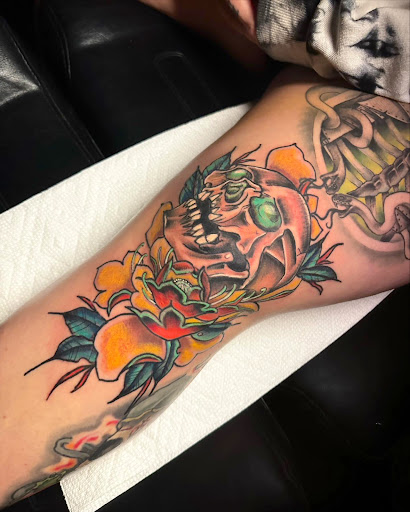 Explore anger tattoo ideas, creative tattoo ideas in Greenville, available at The Gallery Tattoo Greenville