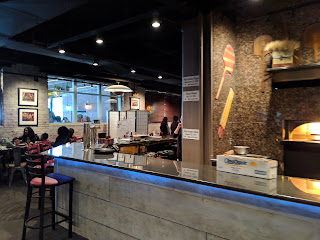 Brewing tanks in a taproom