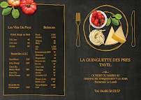 Menu du Guinguette des Prés à Tavel