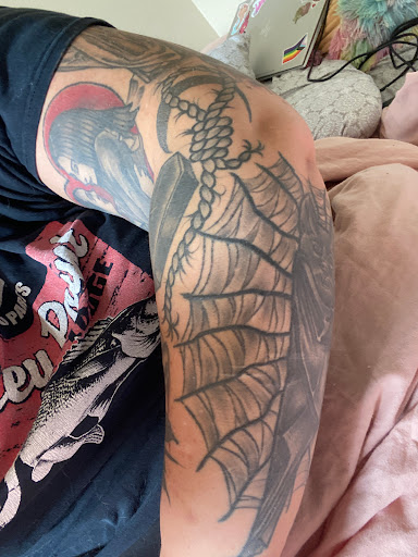 Explore airplane tattoo ideas, creative tattoo ideas in Eau Claire, available at Gold Snake Tattoo