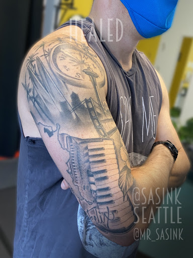 Find tattoo sunflower ideas for your next unique tattoo in Seattle at West Seattle Tattoo